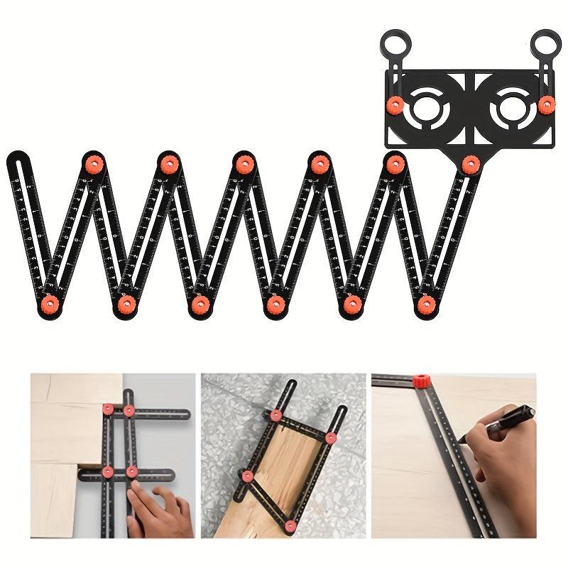 Positioning Angle Ruler Folding Universal Tile Opening Locator Woodworking Ruler