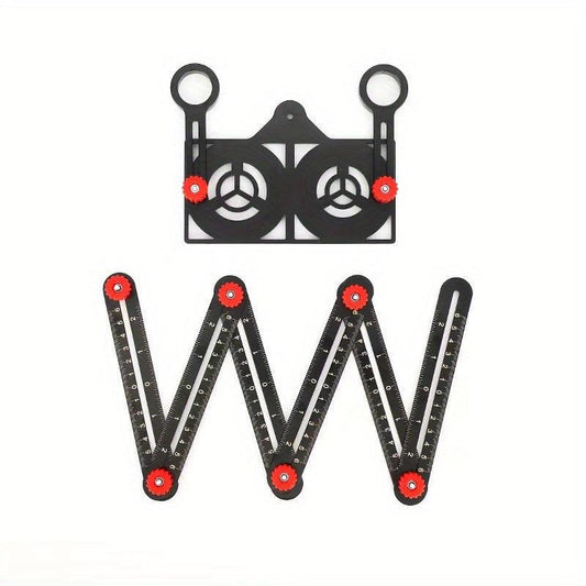 Positioning Angle Ruler Folding Universal Tile Opening Locator Woodworking Ruler