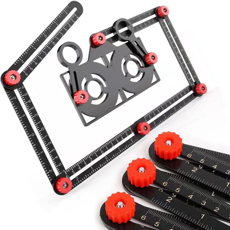Aluminium Angle Ruler Finder Measuring Mold Template Tool Drill Guide