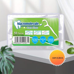 50pcs Dental Floss Sticks for Oral Cleaning Dental Care