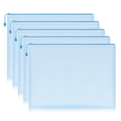 Thickened A4 File Bag Zipper PVC Transparent Mesh Large Capacity