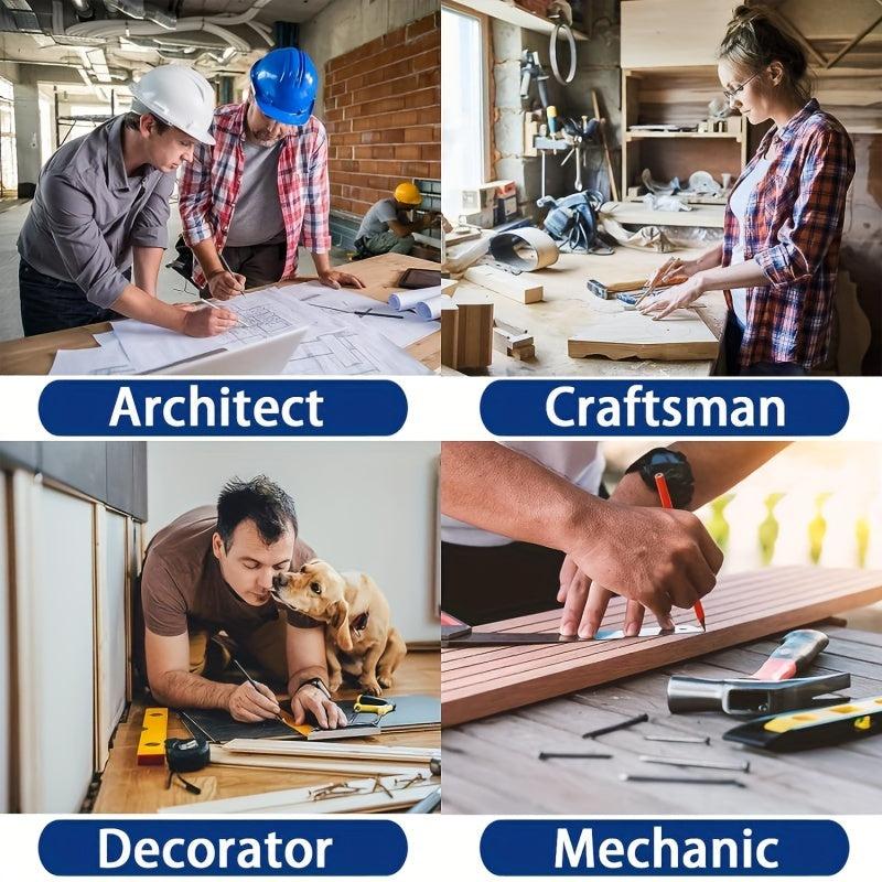 Woodworking Ruler Set: Edge, Angle, & More