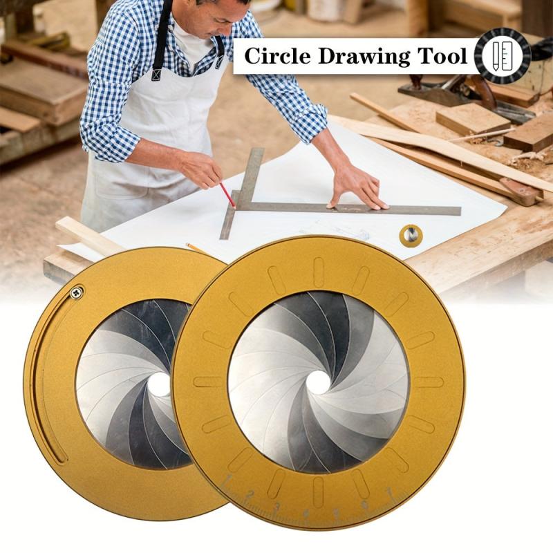 Adjustable Measuring Drawing Tool Stainless Steel Circle Ruler