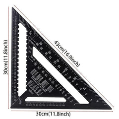 PMMJ Triangular Ruler Woodworking Measuring Tool 30 48 Cm Metric