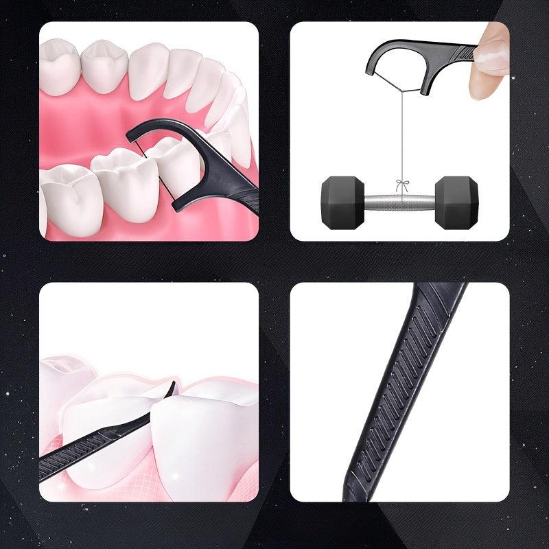 88pcs Bamboo Charcoal Dental Floss + 200pcs Refill Box