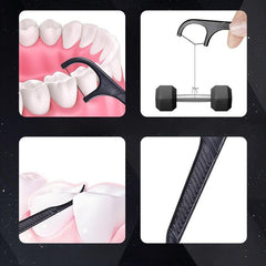 88pcs Bamboo Charcoal Dental Floss + 200pcs Refill Box