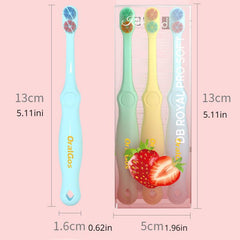 3pcs Soft Bristle Children's Toothbrush 2-6-12 Years Old