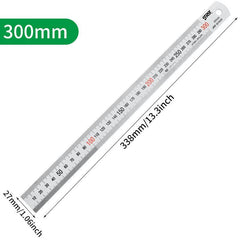 Metal Ruler 300mm 150mm Stainless Steel with Conversion Table