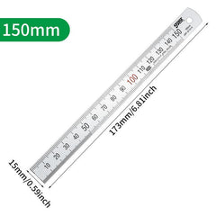 Metal Ruler 300mm 150mm Stainless Steel with Conversion Table