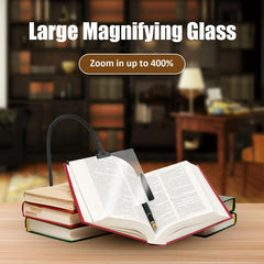4X Magnifying Glass With Stand Large Full Page Magnifier for Reading