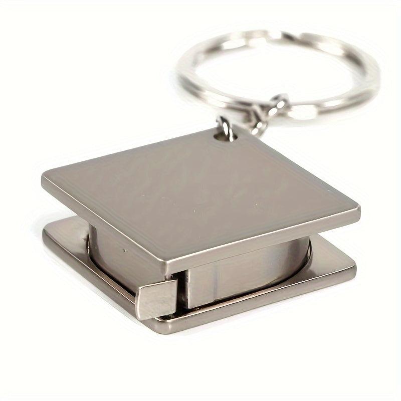 Stainless Steel Retractable Ruler Tape Measure Keychain 1 Meter