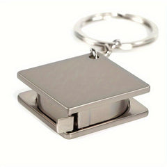 Stainless Steel Retractable Ruler Tape Measure Keychain 1 Meter