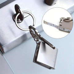 Stainless Steel Retractable Ruler Tape Measure Keychain 1 Meter