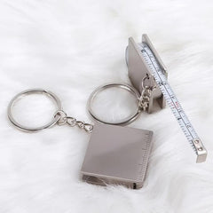 Stainless Steel Retractable Ruler Tape Measure Keychain 1 Meter