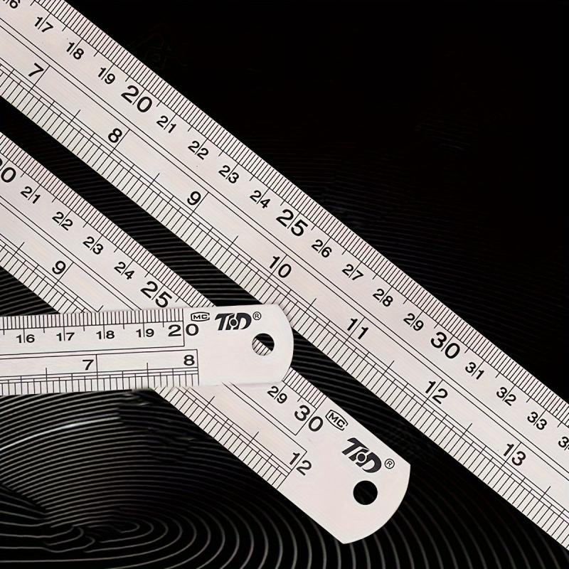 Stainless Steel Ruler 8 12 50 Double Sided Thickened Steel Ruler