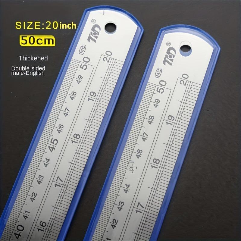 Stainless Steel Ruler 8 12 50 Double Sided Thickened Steel Ruler