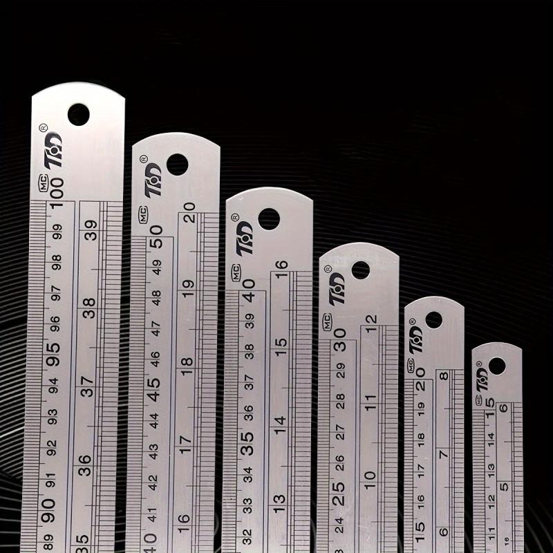 Stainless Steel Ruler 8 12 50 Double Sided Thickened Steel Ruler