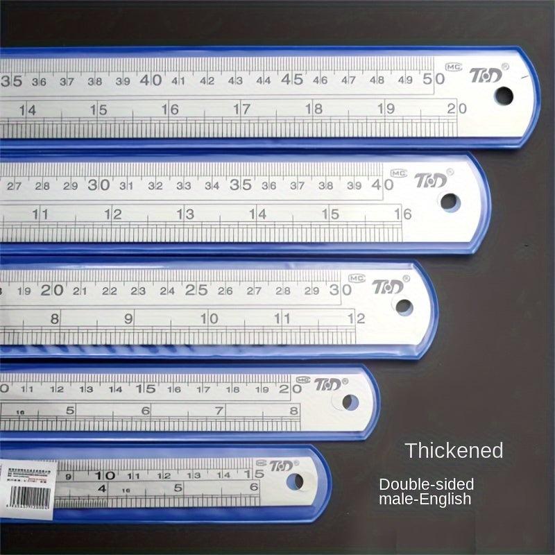 Stainless Steel Ruler 8 12 50 Double Sided Thickened Steel Ruler