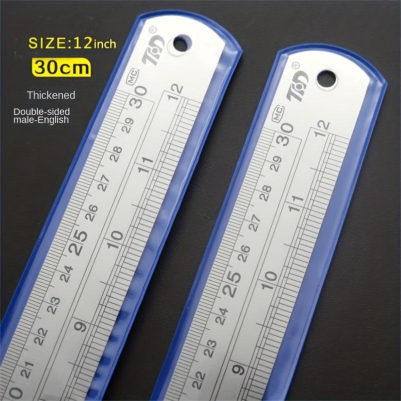 Stainless Steel Ruler 8 12 50 Double Sided Thickened Steel Ruler