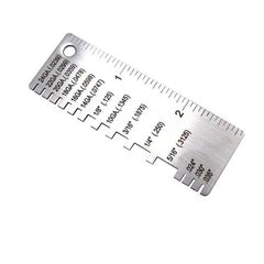 Stainless Steel Welding Gauge Dual Sided Round Wire Sheet Measurement Tool