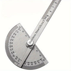 Stainless Steel Protractor Angle Ruler 180 Degree Square Woodworking