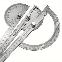 Stainless Steel Protractor Angle Ruler 180 Degree Square Woodworking