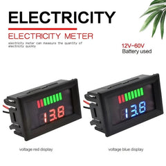 Car Charge Level Indicator Lithium Capacity Meter Tester LED Voltmeter