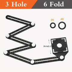 4 Fold Ruler Square Angle Multi Ruler ABS Plastic