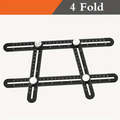 4 Fold Ruler Square Angle Multi Ruler ABS Plastic