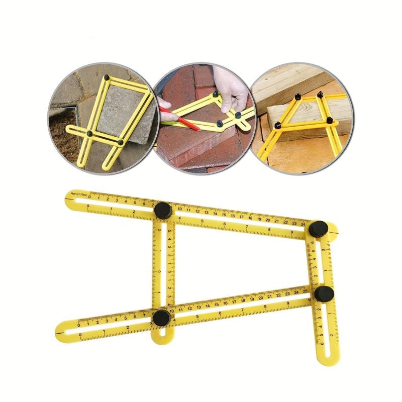 4 Fold Ruler Square Angle Multi Ruler ABS Plastic