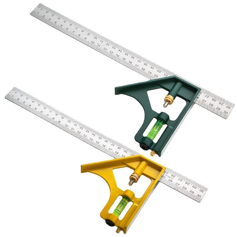 3 in 1 Stainless Steel Angle Ruler Set Portable Adjustable & Multifunctional