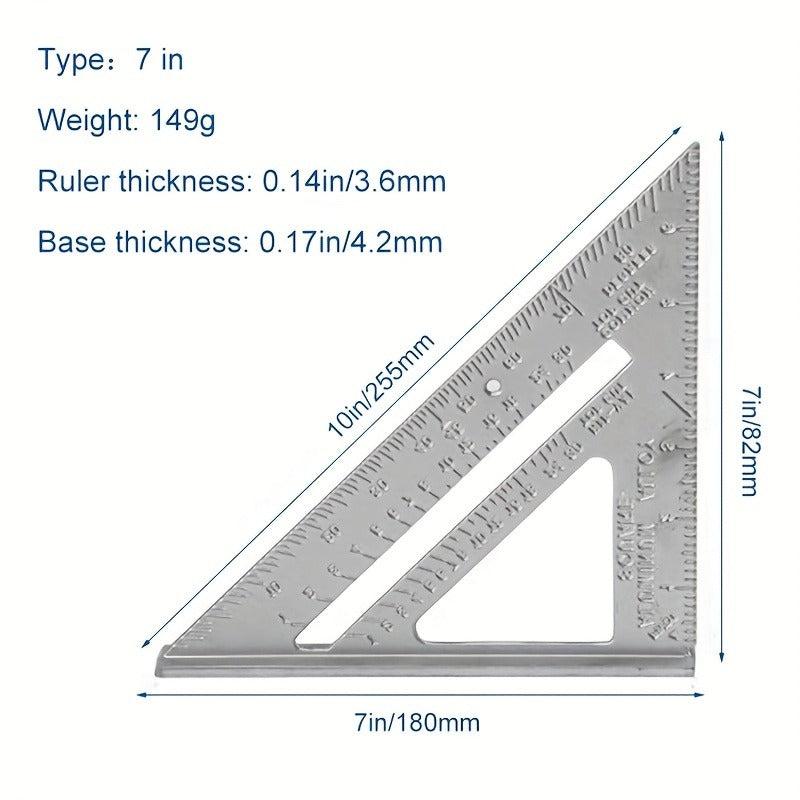 Aluminum Alloy Triangle Square Ruler Measurement Tool for Carpenter Framing