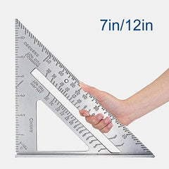 Aluminum Alloy Triangle Square Ruler Measurement Tool for Carpenter Framing