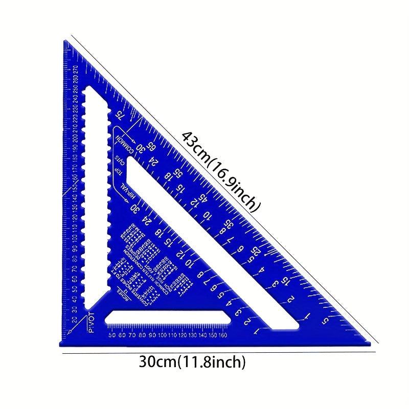 Aluminum Carpenter's Tool Speed Square Angle Measuring Ruler