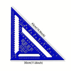 Aluminum Carpenter's Tool Speed Square Angle Measuring Ruler