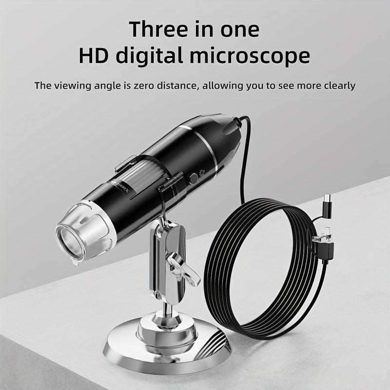 1600X Digital Microscope Camera 3 in 1 Portable Electronic Microscope