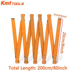 Folding Wooden Stick Ruler 200m 80 Inch for Carpenters