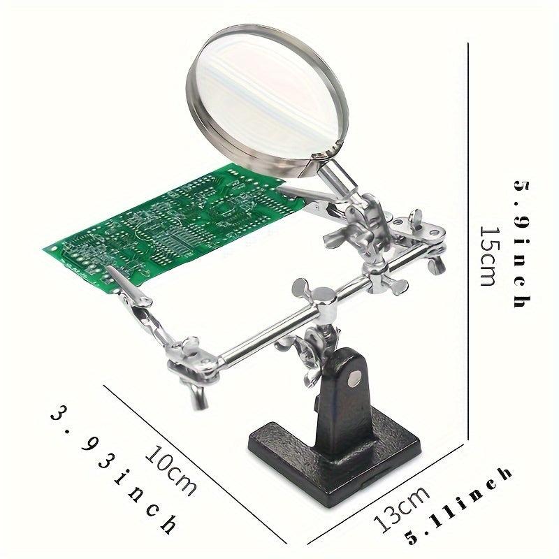 Repair Auxiliary Metal Clip Magnifier Adjustable Hand for Easy Repair