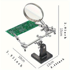 Repair Auxiliary Metal Clip Magnifier Adjustable Hand for Easy Repair