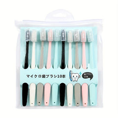 10pcs Japanese Ultra Soft Bristle Toothbrush Set