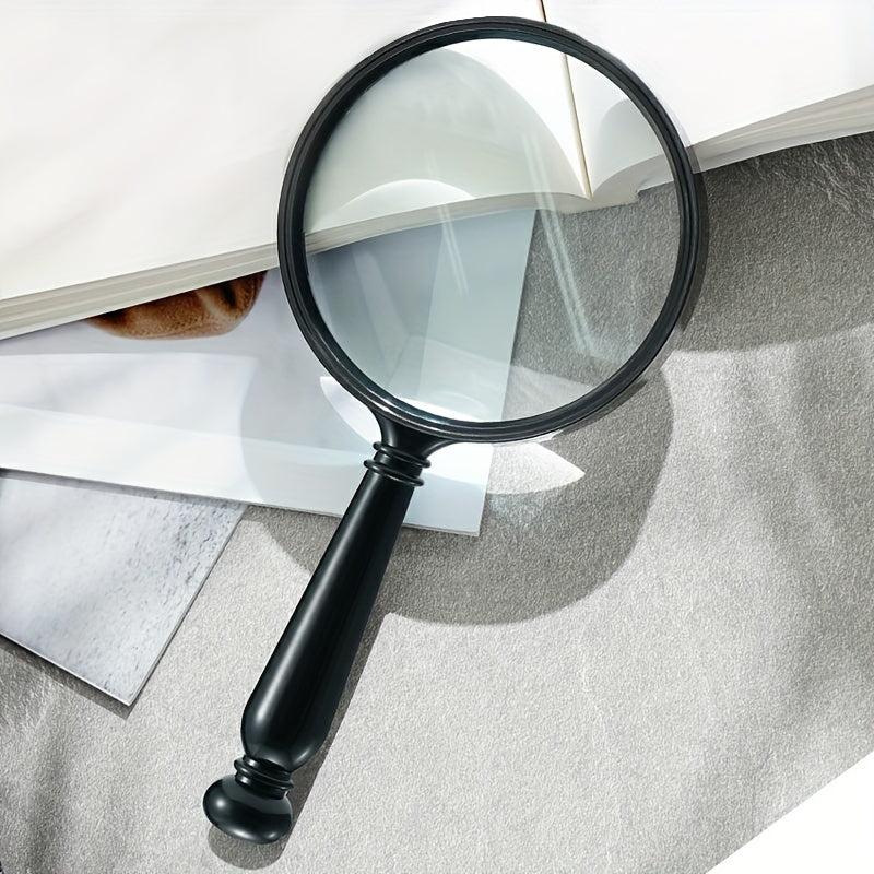 Handheld Reading Magnifier 10x Magnifying Glass Lens Real Glass Lens