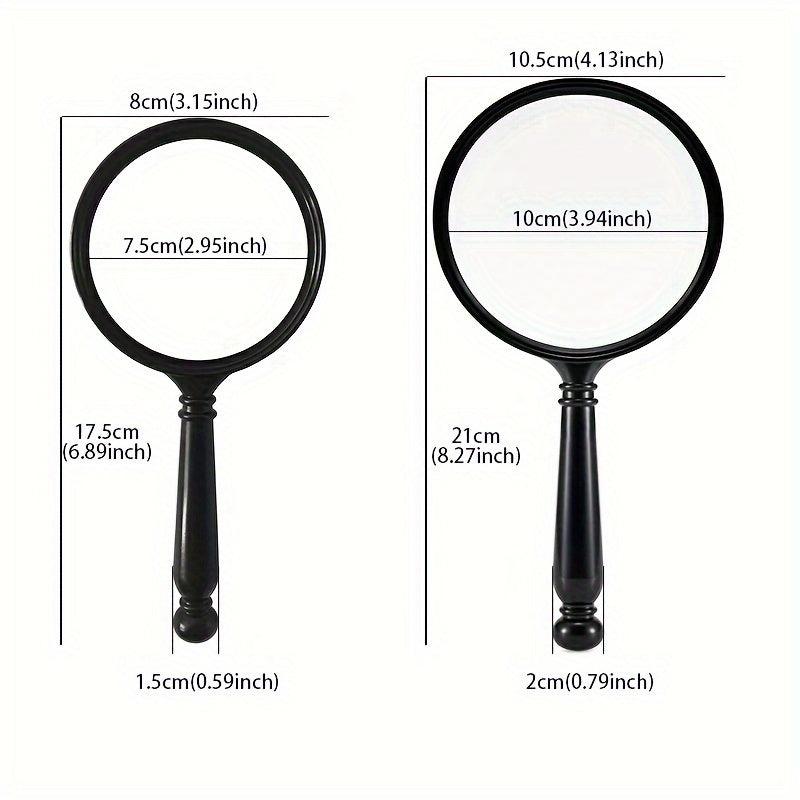 Handheld Reading Magnifier 10x Magnifying Glass Lens Real Glass Lens