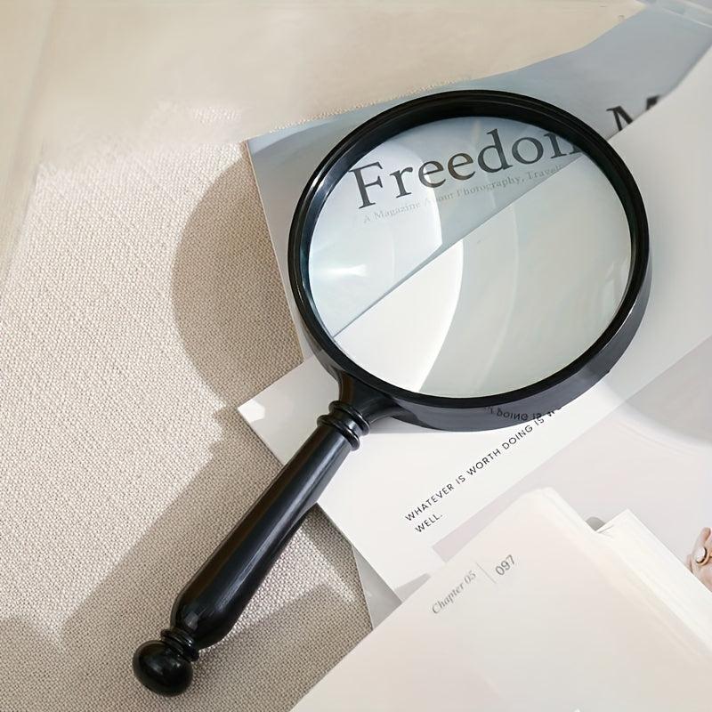 Handheld Reading Magnifier 10x Magnifying Glass Lens Real Glass Lens