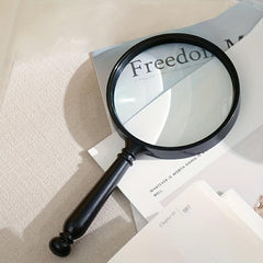 Handheld Reading Magnifier 10x Magnifying Glass Lens Real Glass Lens