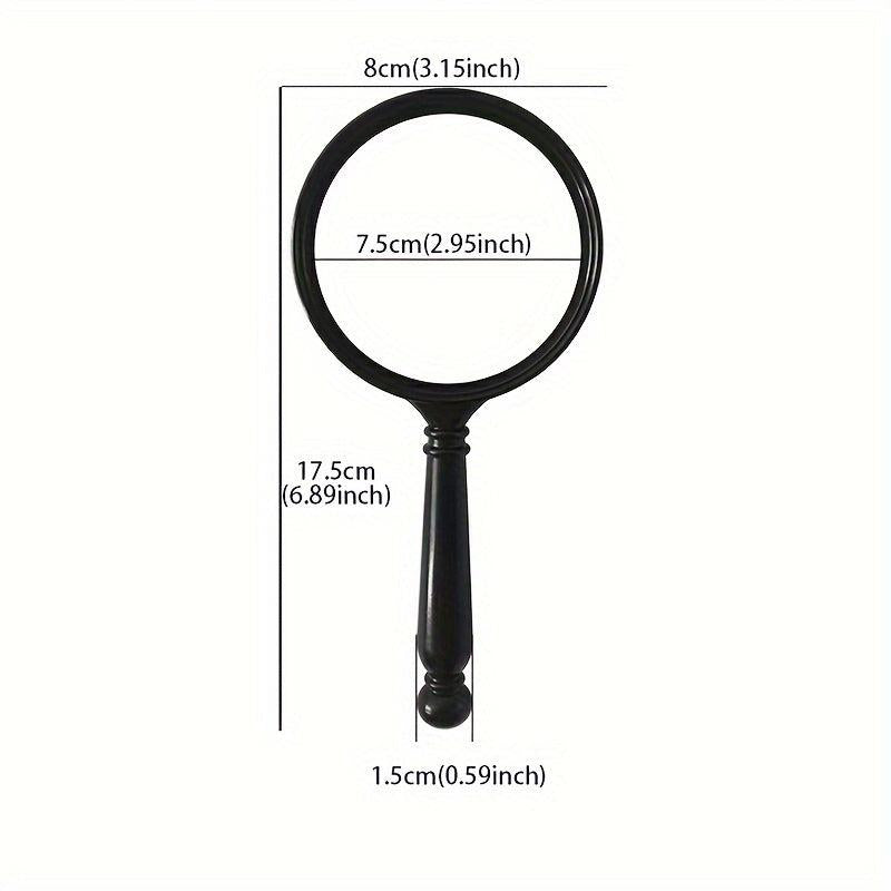 Handheld Reading Magnifier 10x Magnifying Glass Lens Real Glass Lens