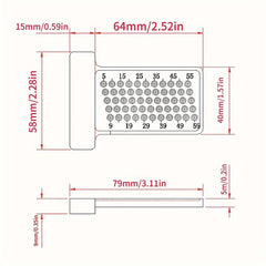 Woodworking Scriber T Type Hole Positioning Cross Gauge 45 90 Degrees Line Gauge