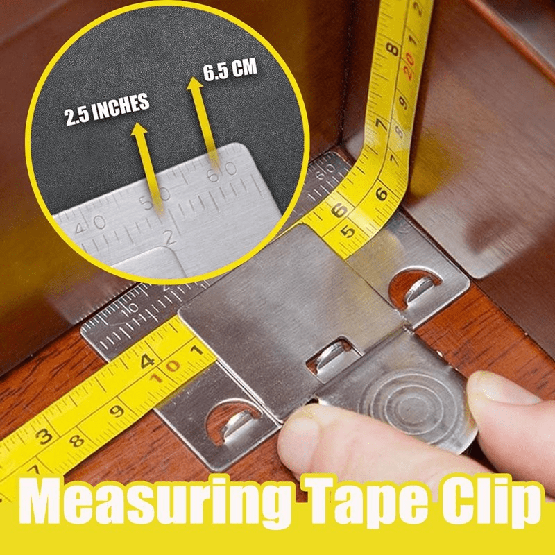 1PC Stainless Steel Measuring Tape Clip for Accurate Measurements