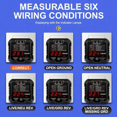 LED Digital Voltage Display Wall Plug Socket Tester Analyzer