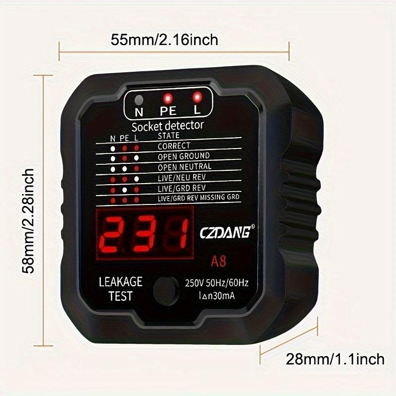 LED Digital Voltage Display Wall Plug Socket Tester Analyzer