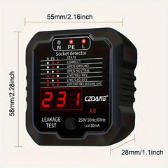 LED Digital Voltage Display Wall Plug Socket Tester Analyzer